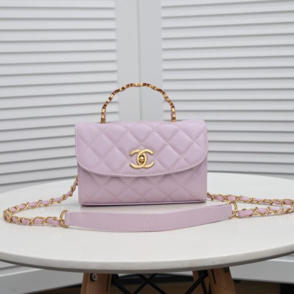 Chanel 21S Pink CC Mini Flap Bag with Gold Chain