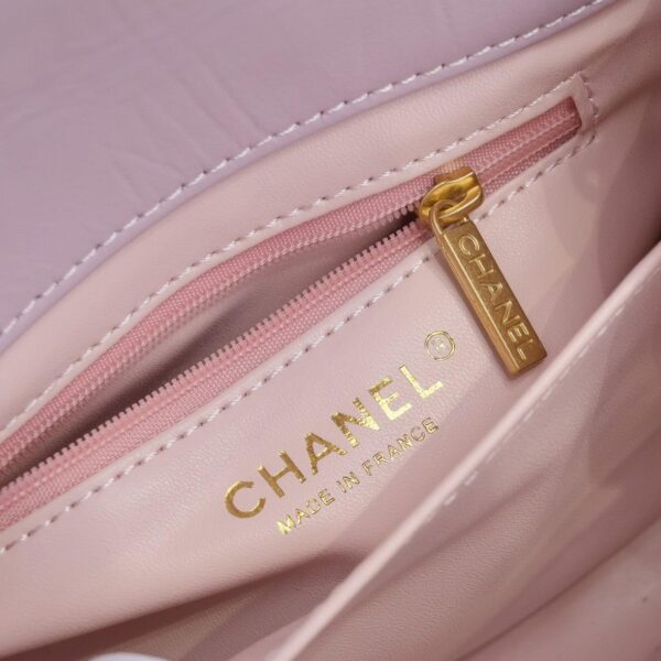 Chanel 21S Pink CC Mini Flap Bag with Gold Chain - Image 7