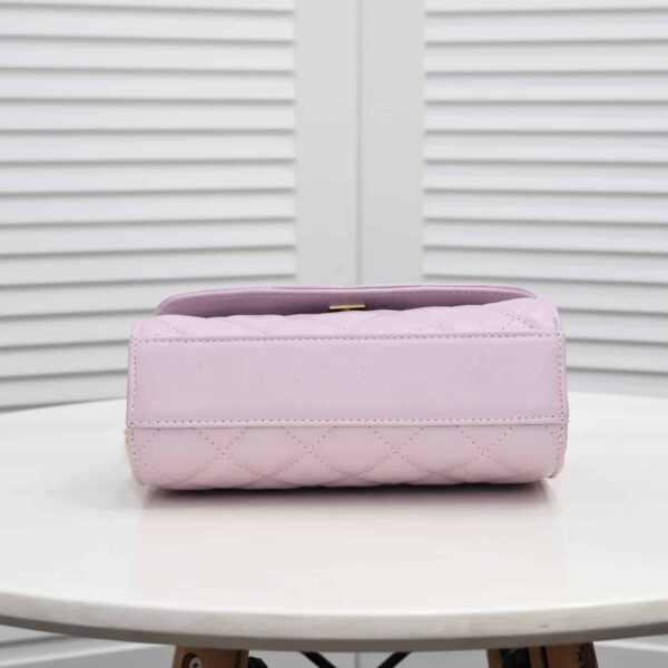 Chanel 21S Pink CC Mini Flap Bag with Gold Chain - Image 9