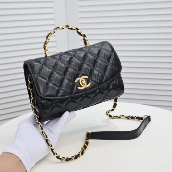 Chanel 21S Pink CC Mini Flap Bag with Gold Chain - Image 14